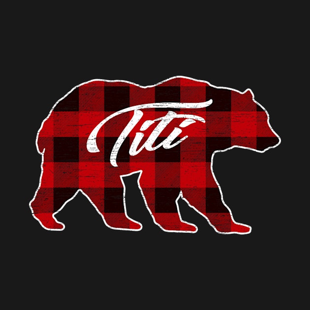 Red Plaid Titi Bear Shirt Matching Pajama Family by tabaojohnny