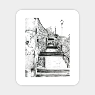 Dysart in Fife, Scotland Pencil Drawing: Architecture [Lane/Vennel/Thoroughfare] Magnet