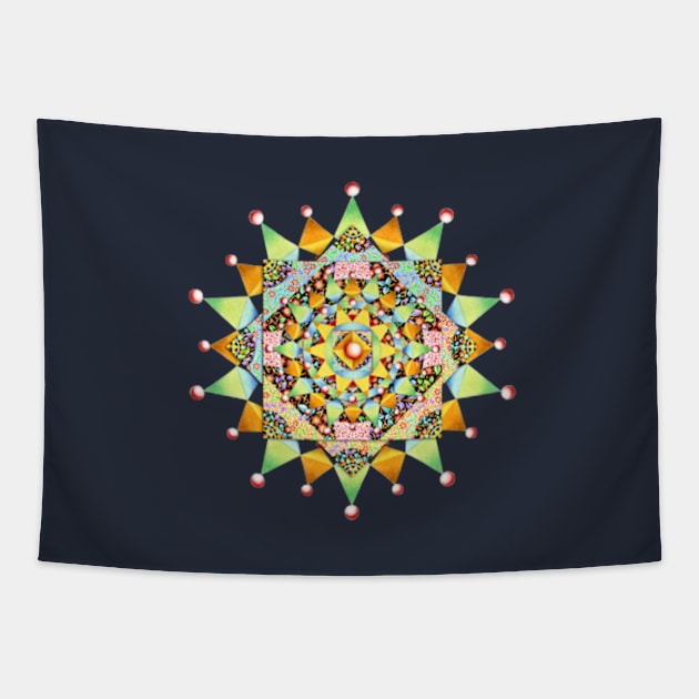 Patchwork Filigree Mandala Tapestry by PatriciaSheaArt