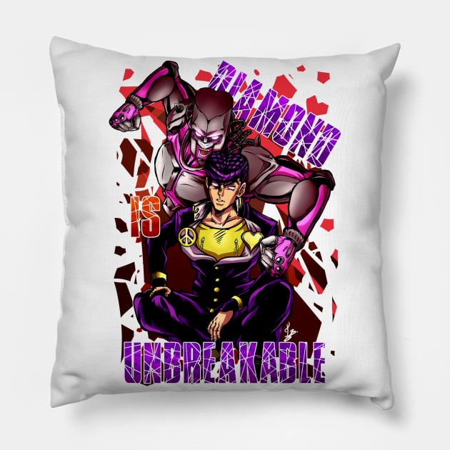 Josuke is Unbreakable! Pillow by LucasBrenner