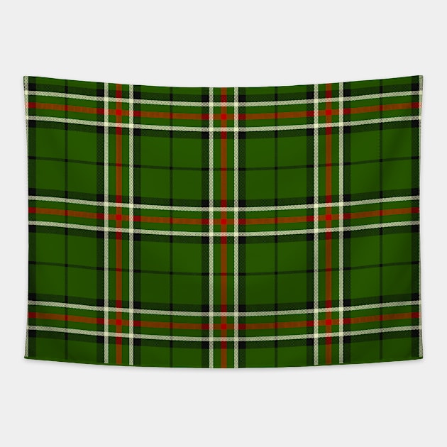 Green, Black, Red and White Tartan Pattern Tapestry by sifis
