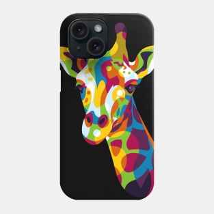 The Colorful Giraffe Head Phone Case