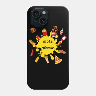 home t-shirt, fast food, food, home, rest, family t-shirt, food T-shirt, hamburger, pizza, hot dog, steak, drink, ketchup, mustard, stain Phone Case