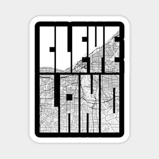 Cleveland, Ohio, USA City Map Typography - Light Magnet