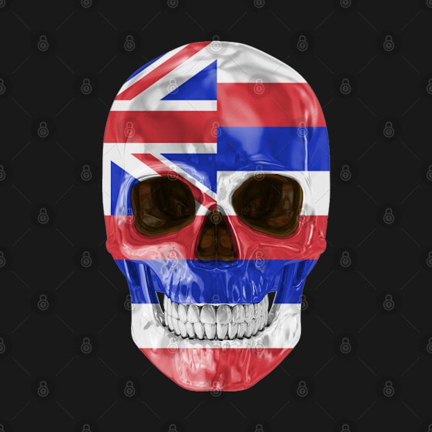 Hawaii Flag Skull - Gift for Hawaiian With Roots From Hawaii by Country Flags