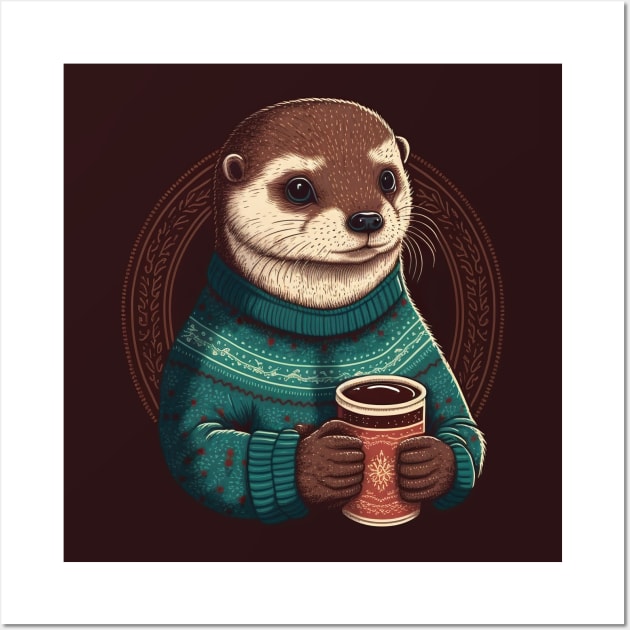 Otter Hot Coco Ugly Sweater Time