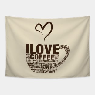 I Love Coffee Tapestry