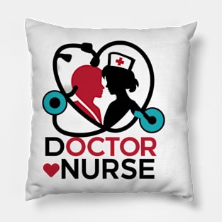 Doctor and nurse as lovers Pillow