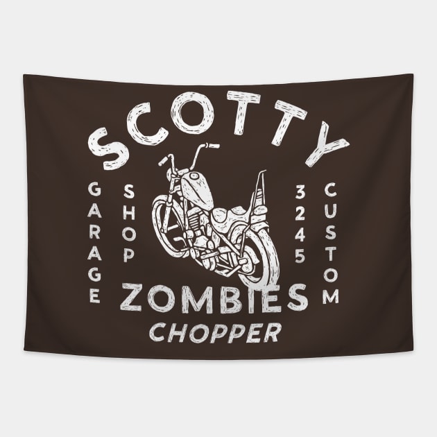 Scotty Zombies Chopper Tapestry by Megflags