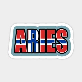 Aries Norwegian Horoscope Heritage DNA Flag Magnet