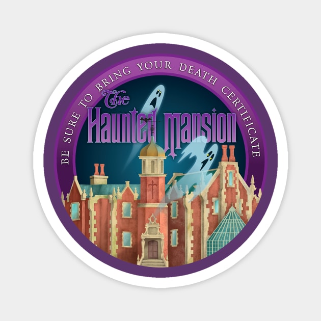 The Haunted Mansion Magnet by Rosado