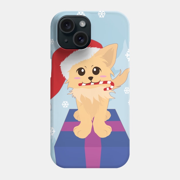 Christmas Puppy (Painting) Phone Case by SakuraDragon