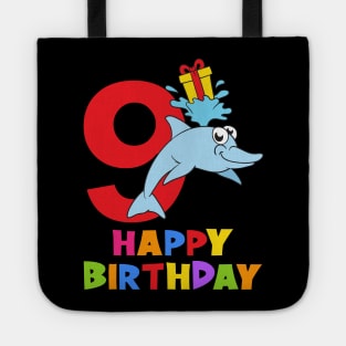 9th Birthday Party 9 Year Old Nine Years Tote
