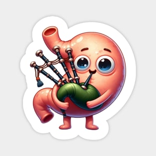 Cute Stomach Playing Bagpipes Magnet