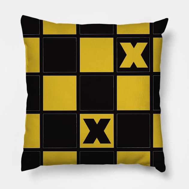 Cross checker Pillow by Xatutik-Art