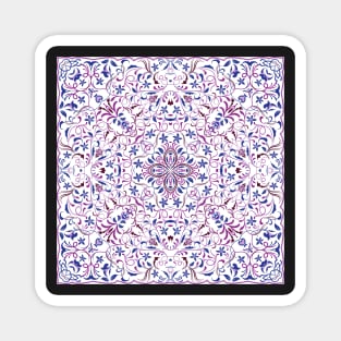 Bright square arabic ornate pattern Magnet