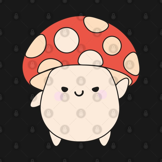 Cute kawaii inspired mushroom by kuallidesigns
