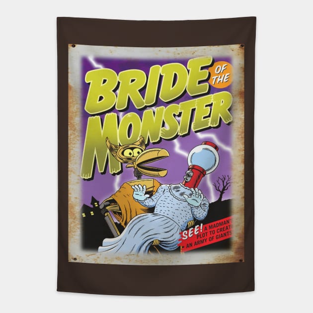 Mystery Science Rusty Barn Sign 3000 - Bride of the Monster Tapestry by Starbase79