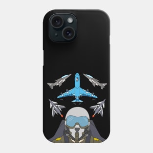 Cool Fighter Pilot Design with Jets and Airplane Phone Case