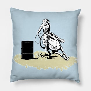 Rodeo Cowgirl Barrel Racer Gift Pillow