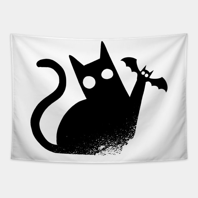 funny cat - superhero cat Tapestry by LiveForever