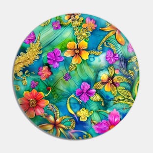 Floral Pattern Pin
