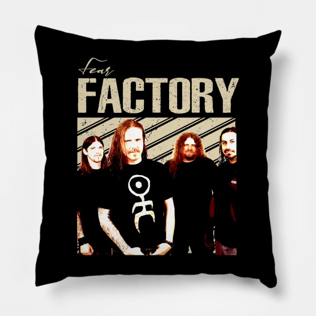 Steel Symphony Factory Band T-Shirts, Immerse Yourself in the Sonic Mastery of Industrial Metal Pillow by Insect Exoskeleton