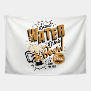 Save water drink beer Tapestry