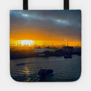 Sunset View Over the Sea in Germany Tote