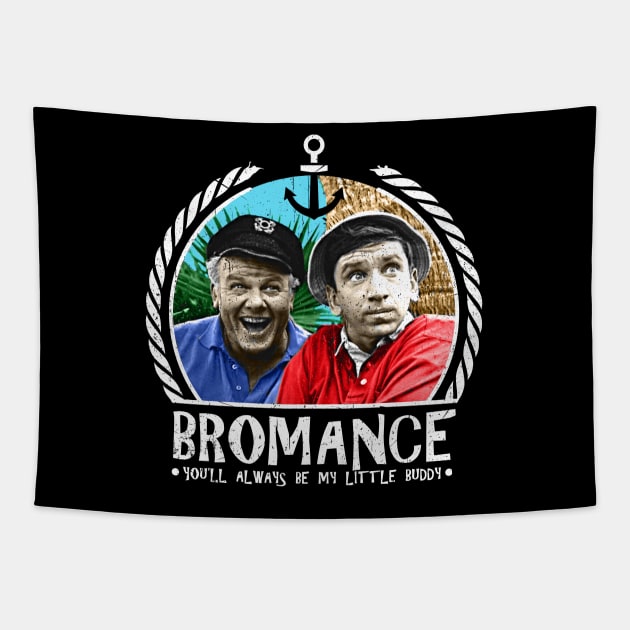 Gilligan's Island Gilligan & Skipper Bromance Tapestry by Alema Art