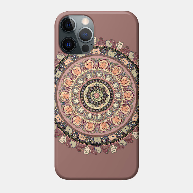 Cat Yoga Medallion - Cat - Phone Case