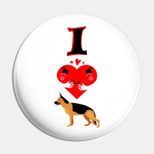 I heart my German Shepherd Pin