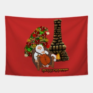 Sleeping Santa Claus Tapestry