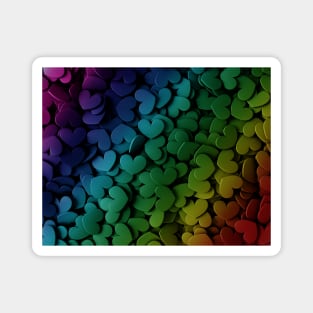 Rainbow Hearts Pattern Magnet