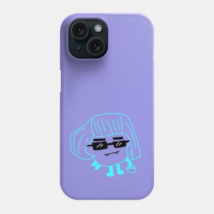 This cute monster is sporting a wicked bob Phone Case