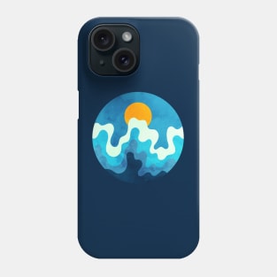 Clear Blue Sky and Ocean Waves Art Phone Case