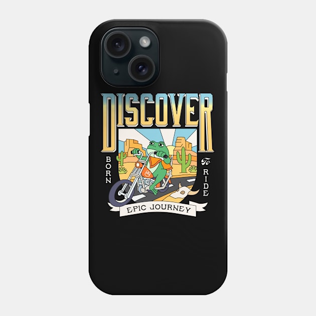 Frog Riding Motorcycle Phone Case by Skilline