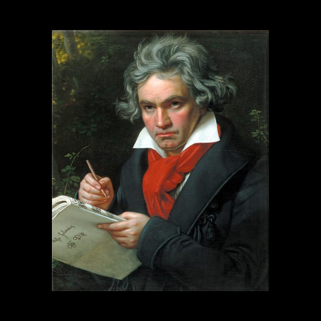 Portrait of Ludwig van Beethoven painting by Joseph Karl Stieler by DEMON LIMBS