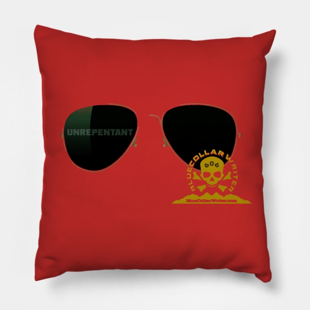 BlueCollarWriter Obnoxious Aviators Pillow by BlueCollarWriter