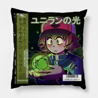 Vaporwave anime aesthetic retro video games Pillow