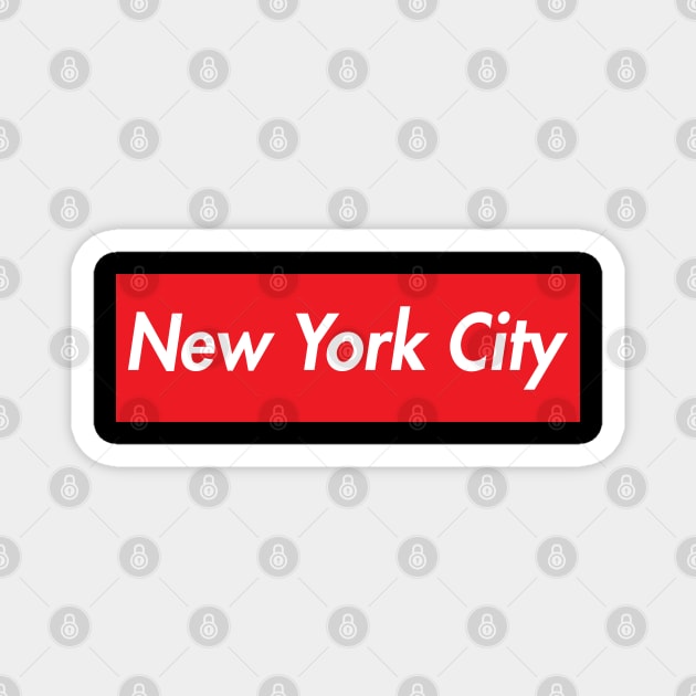NEW YORK CITY SUPER USA LOGO NYC Magnet by elsa-HD
