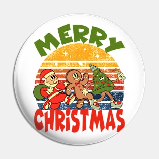 Merry Christmas - 2. Santa Claus, Gingerbread man, Christmas tree Pin