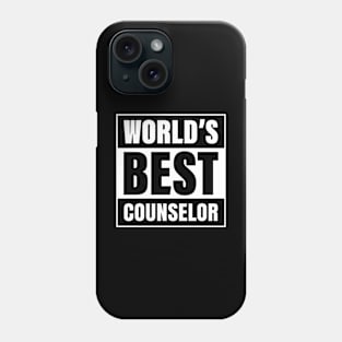 Worlds Best Counselor Teacher School Therapy Therapist Education Admin Phone Case