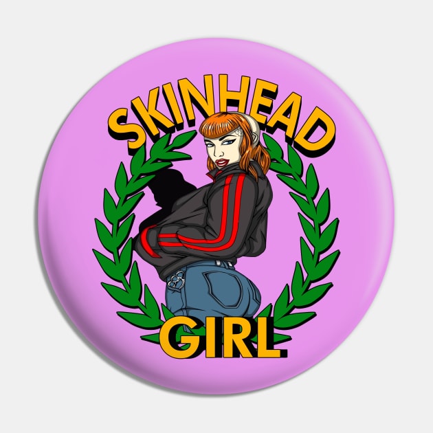 Skinhead Girl Pin by flouhut