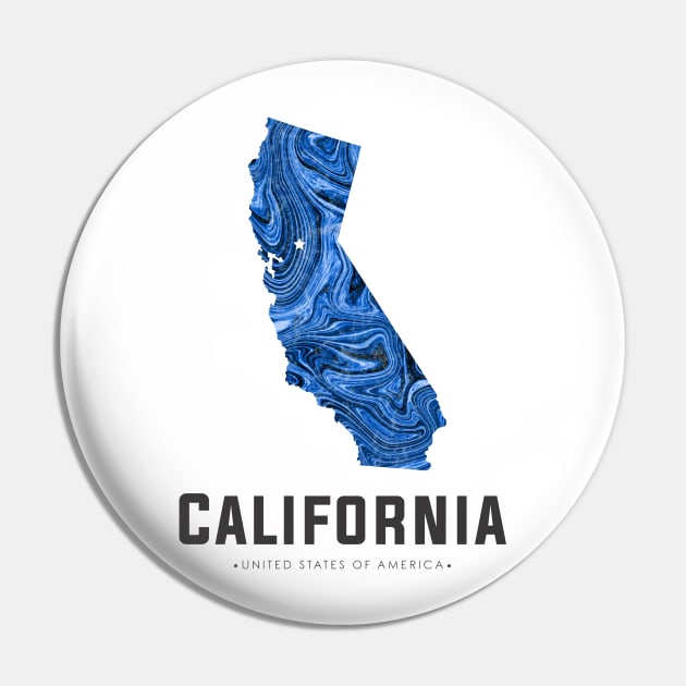 California state map abstract blue Pin by StudioGrafiikka