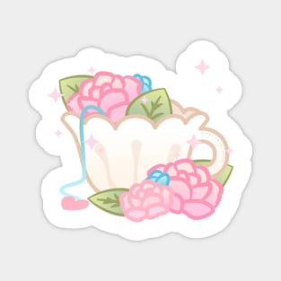 Floral vintage teacup Magnet