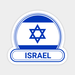 Israel Country Badge - Israel Flag Magnet