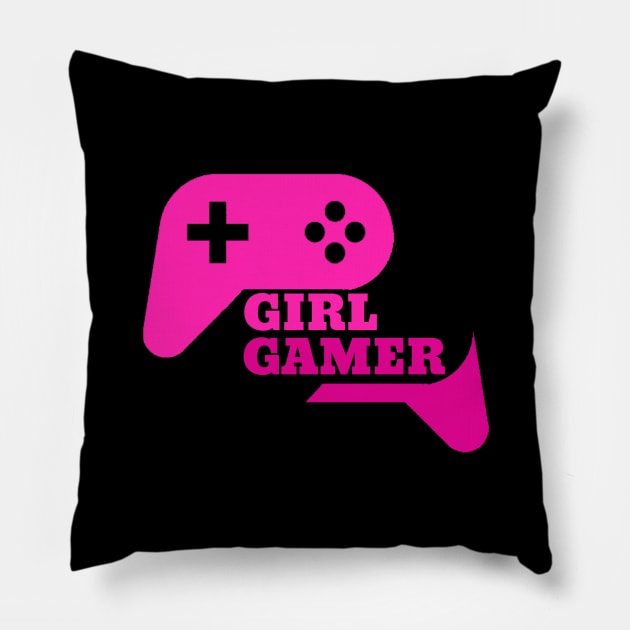 girl gamer Pillow by DesStiven