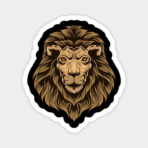 Lion head Magnet by AdriaStore1