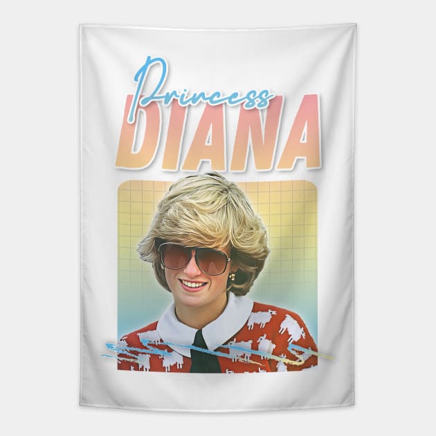 Princess Diana - - - Retro 80s Vibes Tapestry by DankFutura